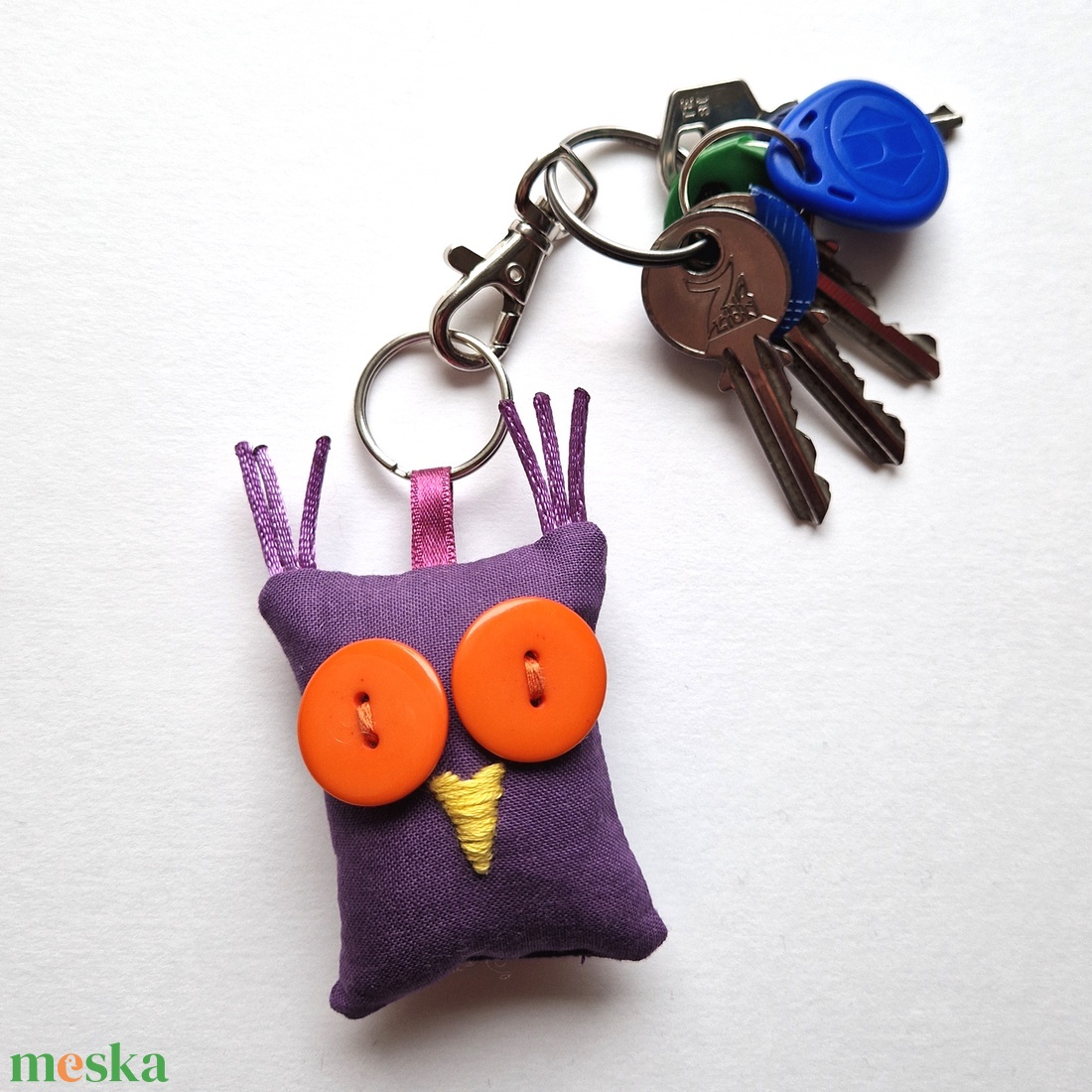 Lila Uhu - pöttyös bagoly kulcstartó - táska & tok - kulcstartó & táskadísz - kulcstartó - Meska.hu Lila Uhu - pöttyös bagoly kulcstartó - táska & tok - kulcstartó & táskadísz - kulcstartó - Meska.hu