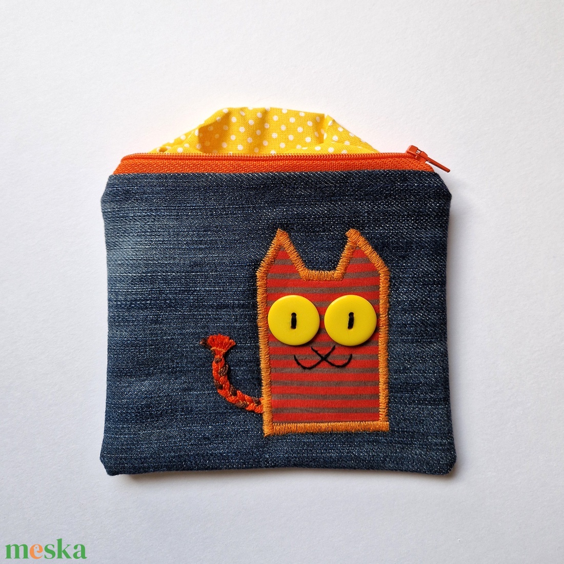 Farmer neszesszer vörös cirmos cicával - táska & tok - neszesszer - Meska.hu