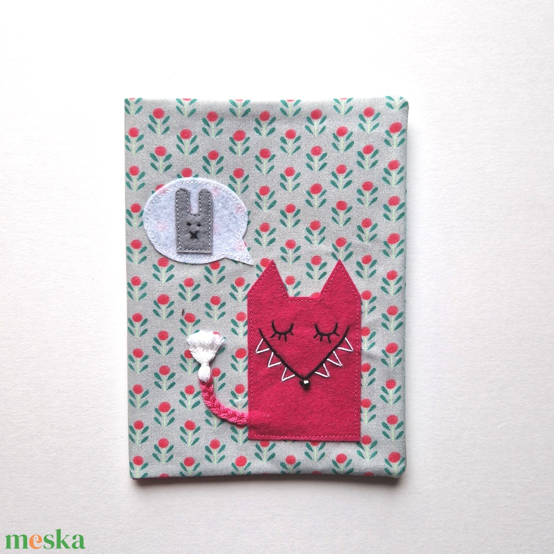 Pink rókás egészségügyi kiskönyv borító - baba - mama - babaemlékek - egészségügyi kiskönyv borító - Meska.hu