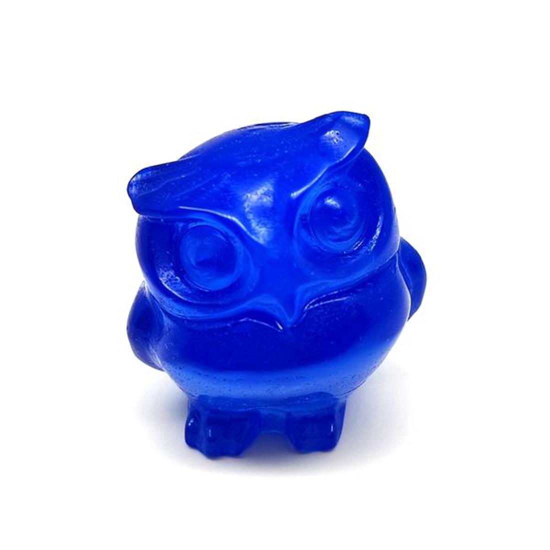 Figura Üveg kék bagoly 4cm - kellékek & szerszámok - ásvány alapanyag - ásvány figura - Meska.hu