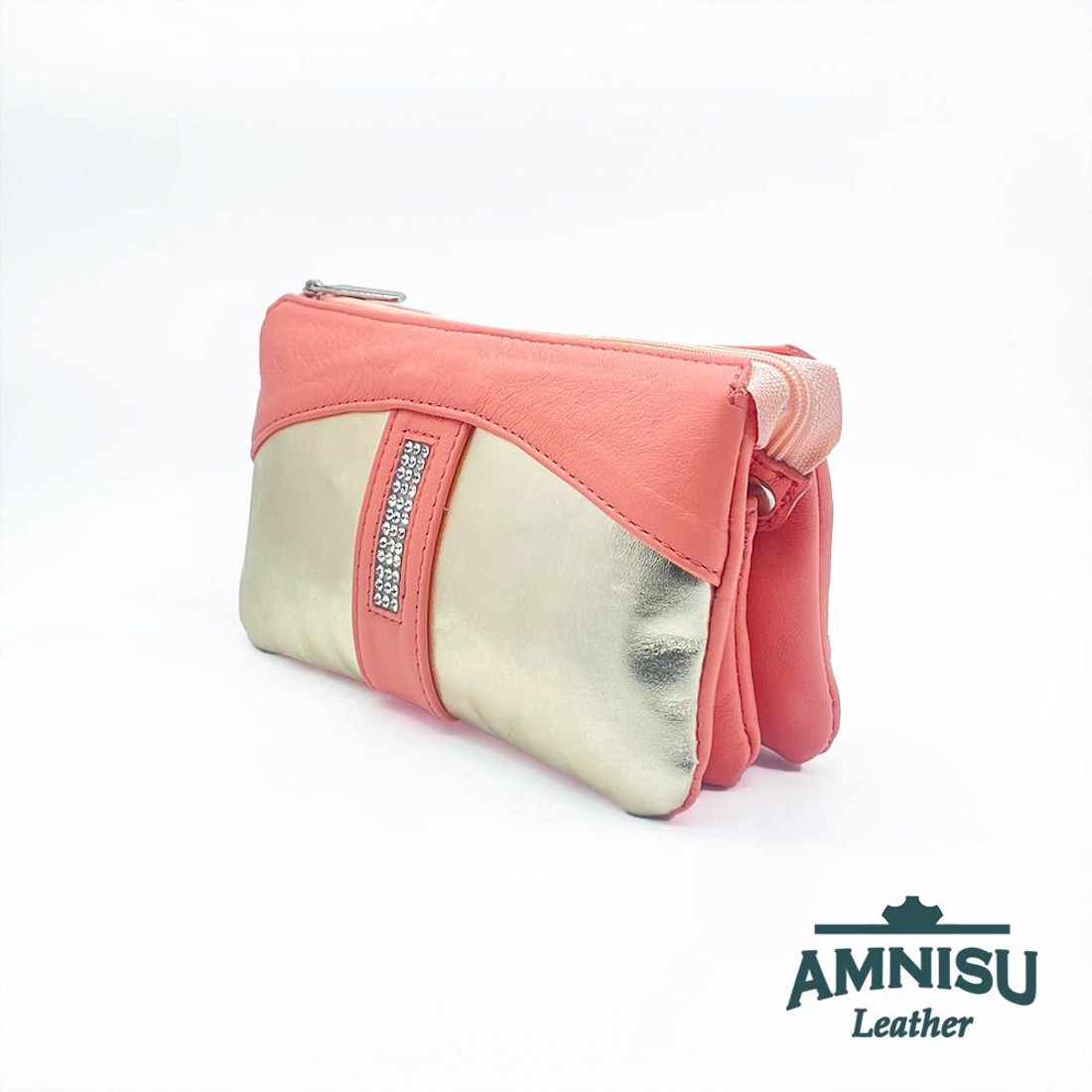 Lazac - arany egyenes kristály köves női pénztárca G4019 - táska & tok - pénztárca & más tok - pénztárca - női pénztárca - Meska.hu