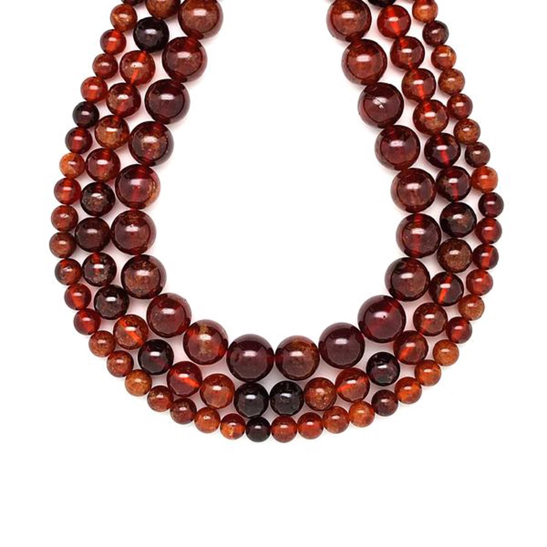 Gránát hesszonit golyó 8-9mm  ékszerkészítő alapanyag (füzér) - kellékek & szerszámok - ásvány alapanyag - ásványfüzér - Meska.hu