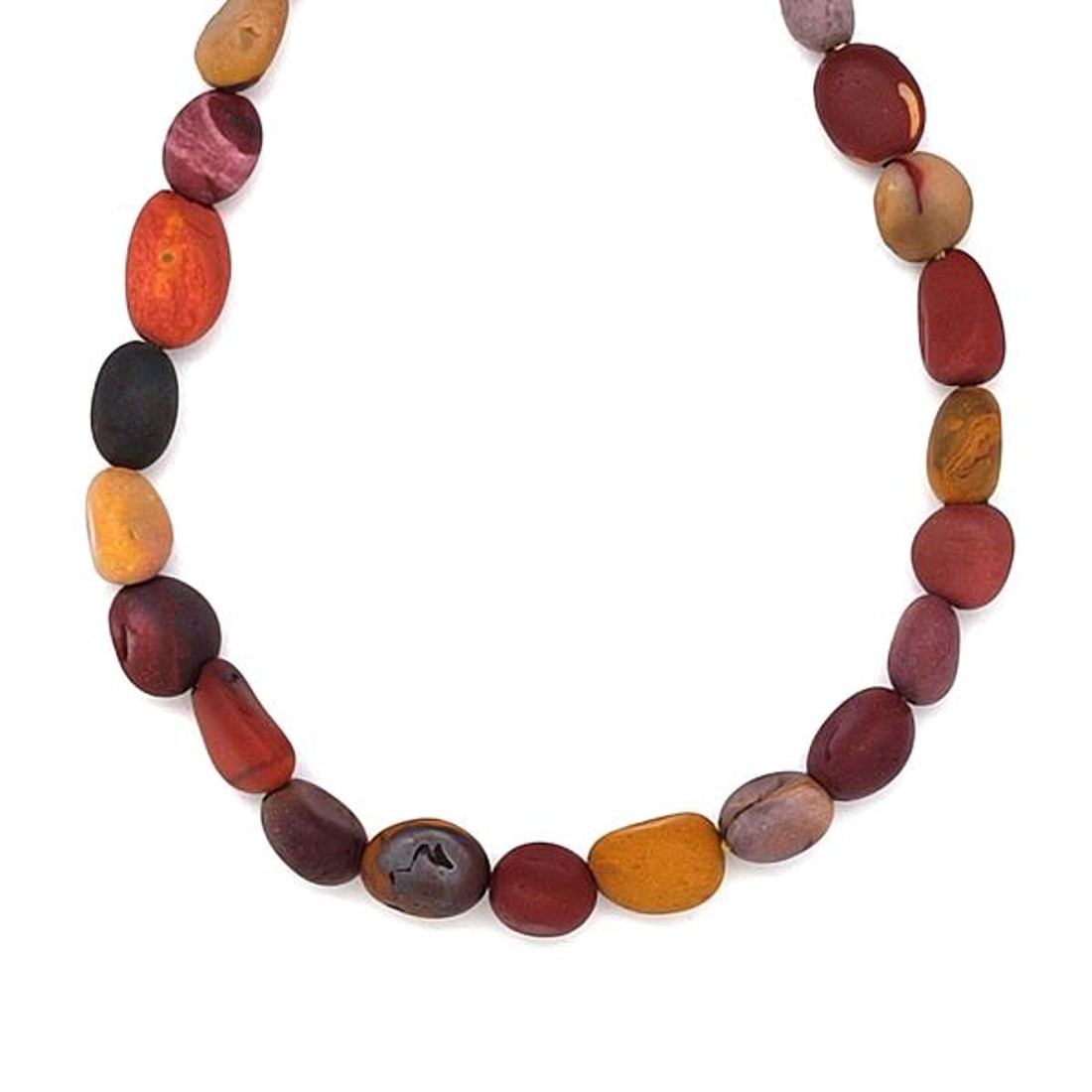 Jáspis mookait matt pebble 6-10mm  ékszerkészítő alapanyag (füzér) - kellékek & szerszámok - ásvány alapanyag - ásványfüzér - Meska.hu