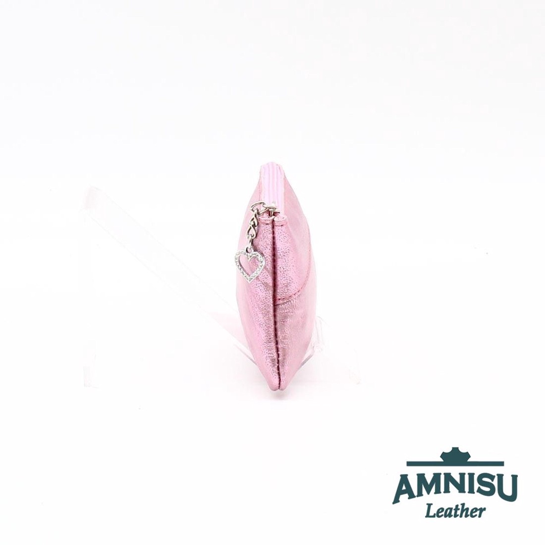 Metál rózsaszín ívelt egy cipzáras kulcstartó C4001 - táska & tok - kulcstartó & táskadísz - kulcstartó - Meska.hu