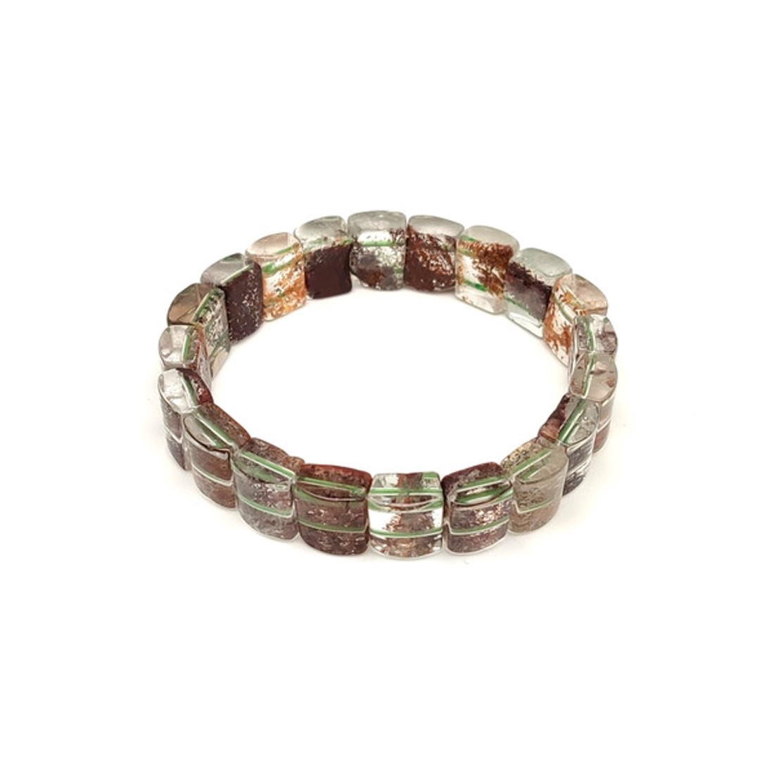 Tibeti kvarc téglalap ásvány karkötő 12�10mm - ékszer - karkötő - ásványkarkötő - Meska.hu