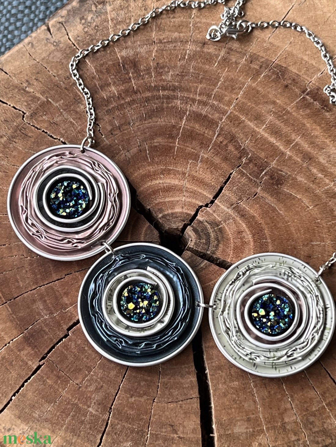 Cosmic kávékapszula medál lánccal - ékszer - nyaklánc - medálos nyaklánc - Meska.hu