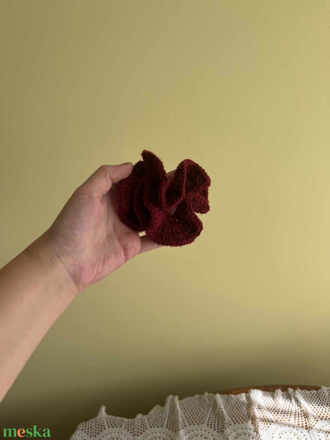 Horgolt scrunchie hajgumi - ruha & divat - hajdísz & hajcsat - hajgumi - Meska.hu