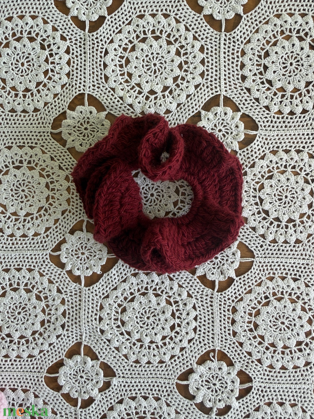 Horgolt scrunchie hajgumi - ruha & divat - hajdísz & hajcsat - hajgumi - Meska.hu