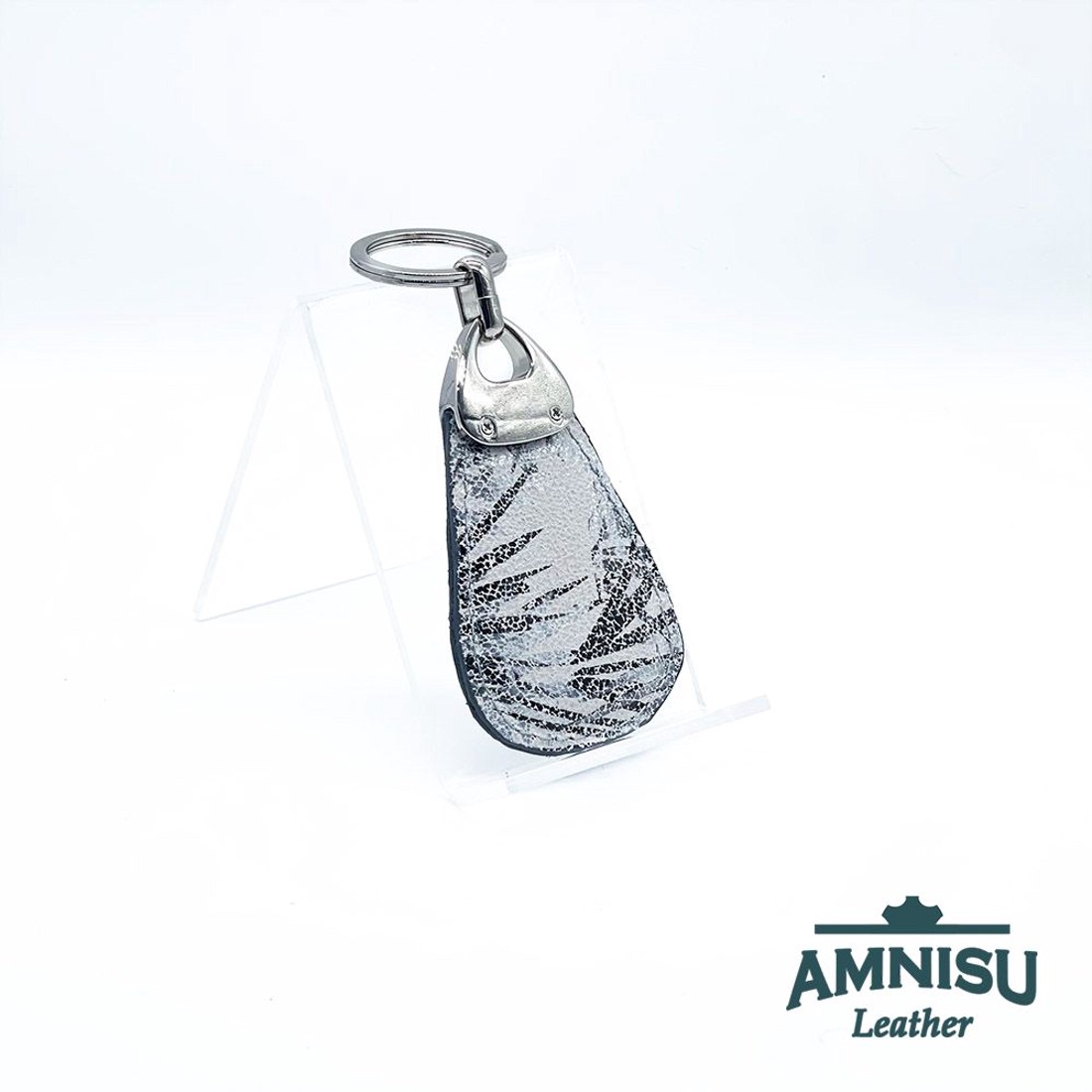 Fehér - fekete mozaik mintás csepp alakú kristály köves kulcstartó H3018 - táska & tok - kulcstartó & táskadísz - kulcstartó - Meska.hu