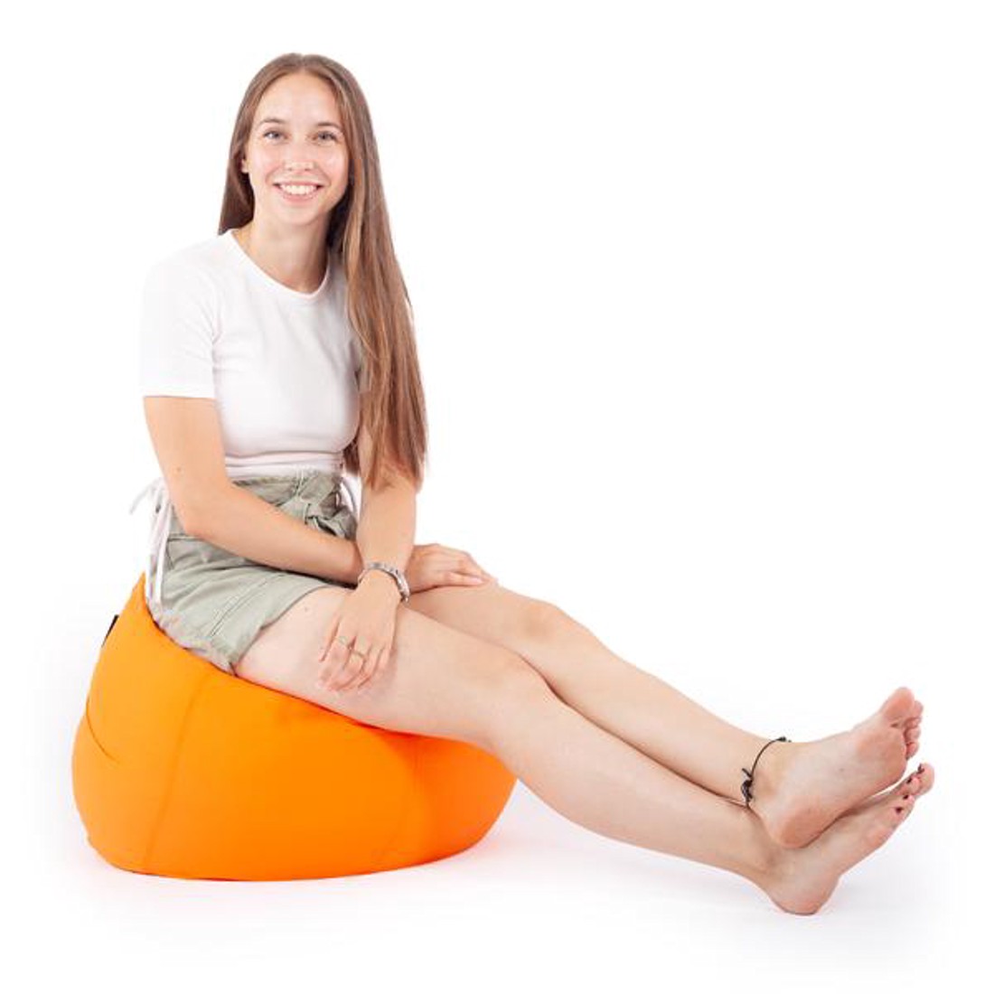 Narancs Babzsák Puff -  - Meska.hu