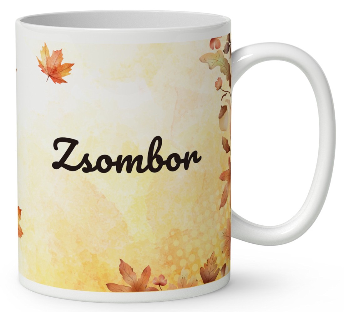 Névvel kérhető - Cuki őszi gyűjtögető kisegér mintás bögre - otthon & életmód - konyhafelszerelés, tálalás - tálalás - bögre & csésze - Meska.hu