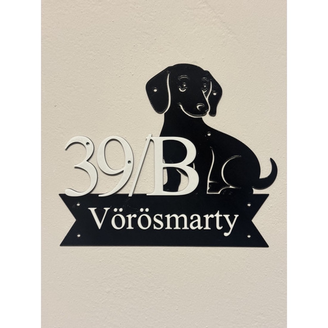 3D Nyomtatott Házszámtábla Tacsival - otthon & életmód - ház & kert - házszám - Meska.hu