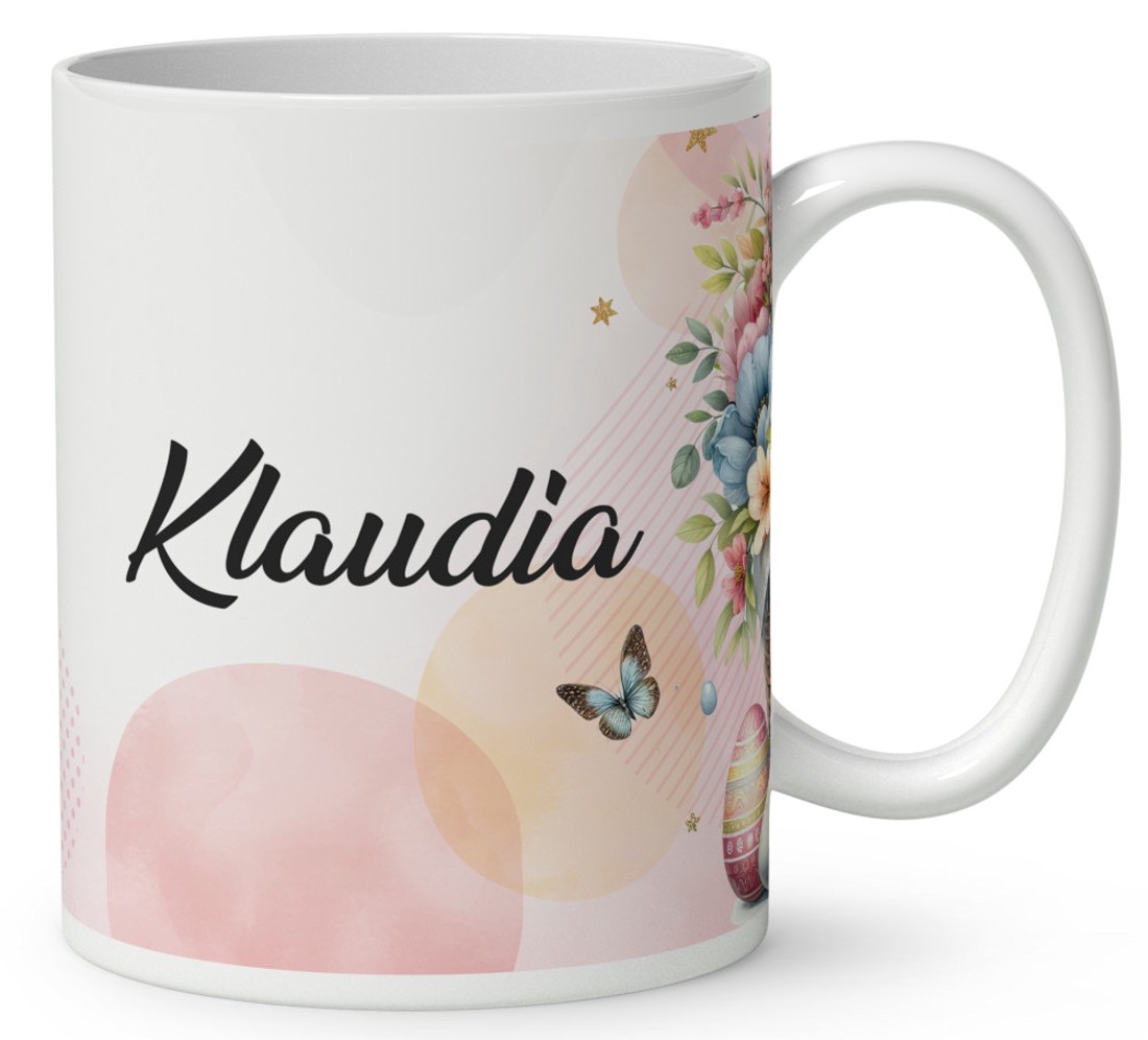 Névvel kérhető - Cuki talpi - nyuszi kosárban mintás bögre - otthon & életmód - konyhafelszerelés, tálalás - tálalás - bögre & csésze - Meska.hu