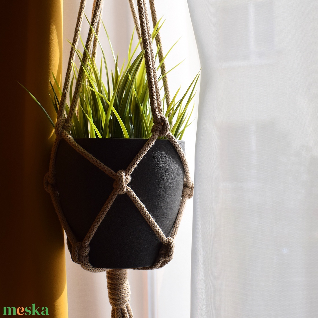 Makramé virágtartó - otthon & életmód - dekoráció - Meska.hu