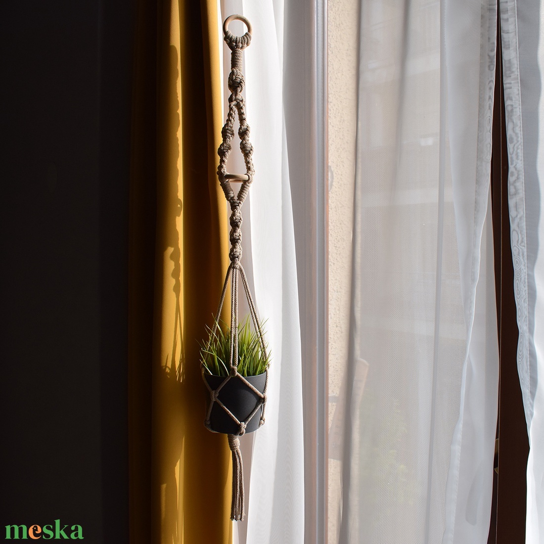 Makramé virágtartó - otthon & életmód - dekoráció - Meska.hu