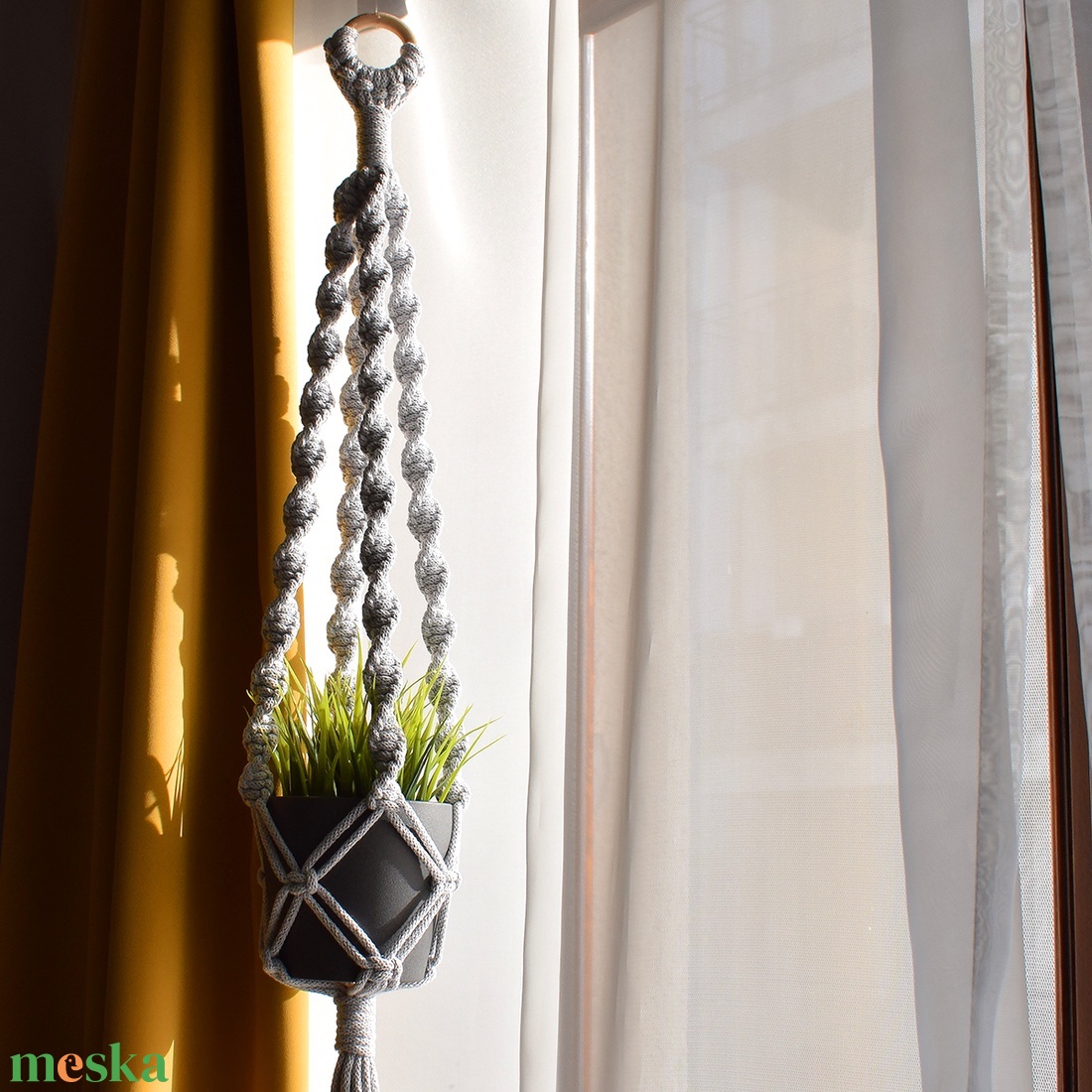 Makramé virágtartó - otthon & életmód - dekoráció - Meska.hu