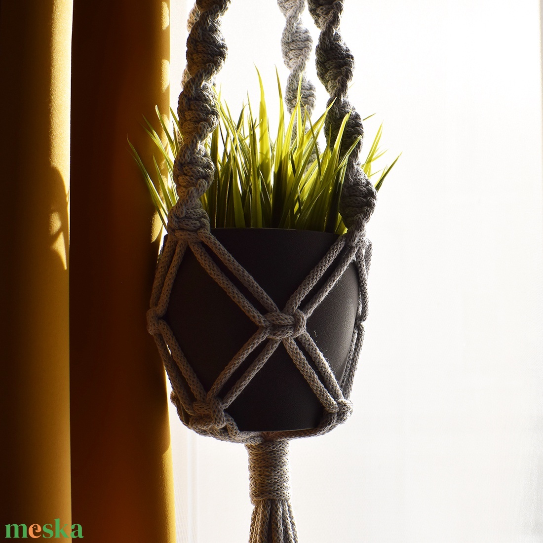 Makramé virágtartó - otthon & életmód - dekoráció - Meska.hu
