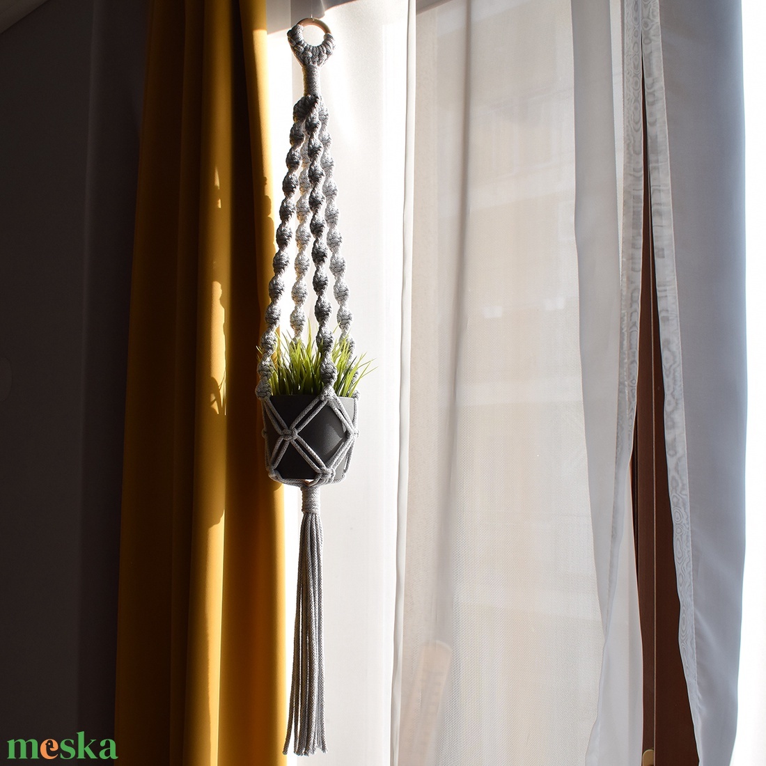 Makramé virágtartó - otthon & életmód - dekoráció - Meska.hu