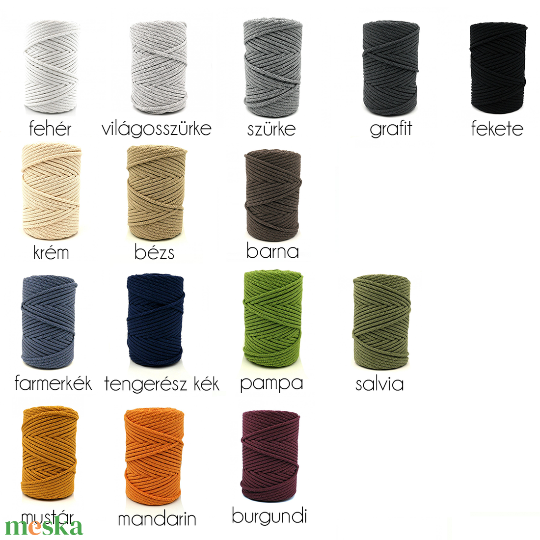 Makramé virágtartó - választható színben - otthon & életmód - dekoráció - Meska.hu