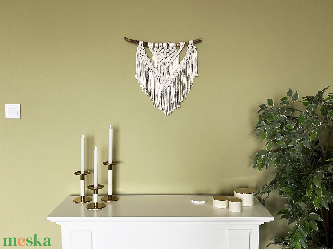 Makramé falidísz - otthon & életmód - dekoráció - fali és függő dekoráció - falra akasztható dekor - Meska.hu