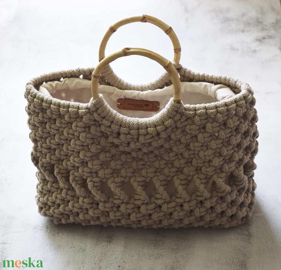 Makramé retikül, kistáska, kézi táska - táska & tok - kézitáska & válltáska - kézitáska - Meska.hu