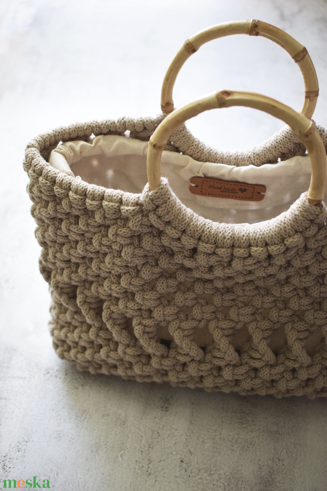 Makramé retikül, kistáska, kézi táska - táska & tok - kézitáska & válltáska - kézitáska - Meska.hu