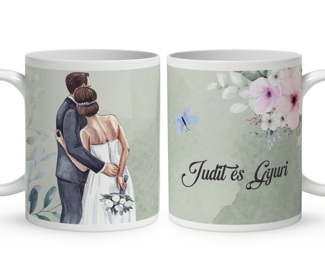 Névvel kérhető - Házassági évfordulóra mintás bögre - otthon & életmód - konyhafelszerelés, tálalás - tálalás - bögre & csésze - Meska.hu