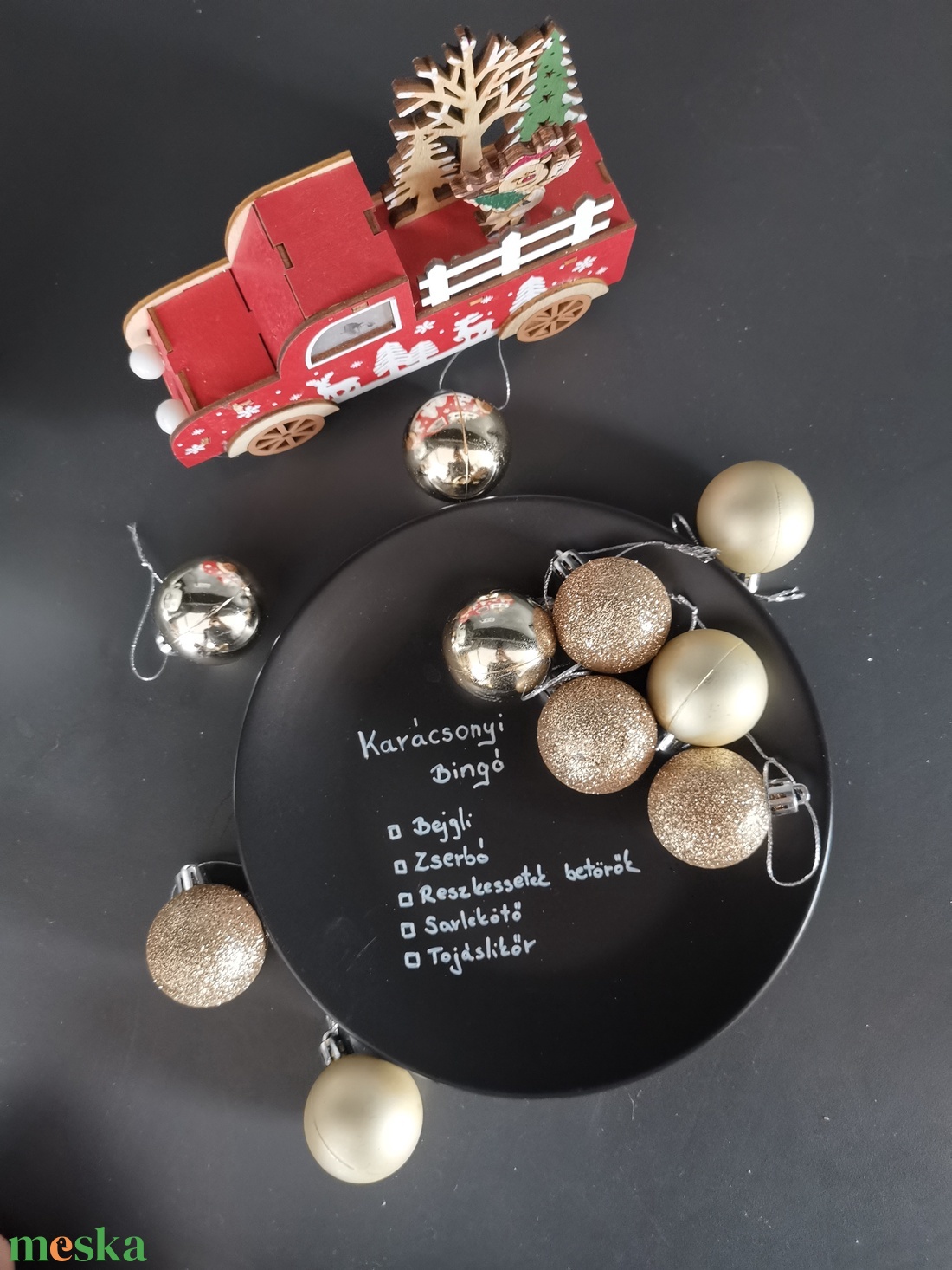 Karácsonyi feliratos tányér - otthon & életmód - konyhafelszerelés, tálalás - tálalás - tányér & étkészlet - Meska.hu