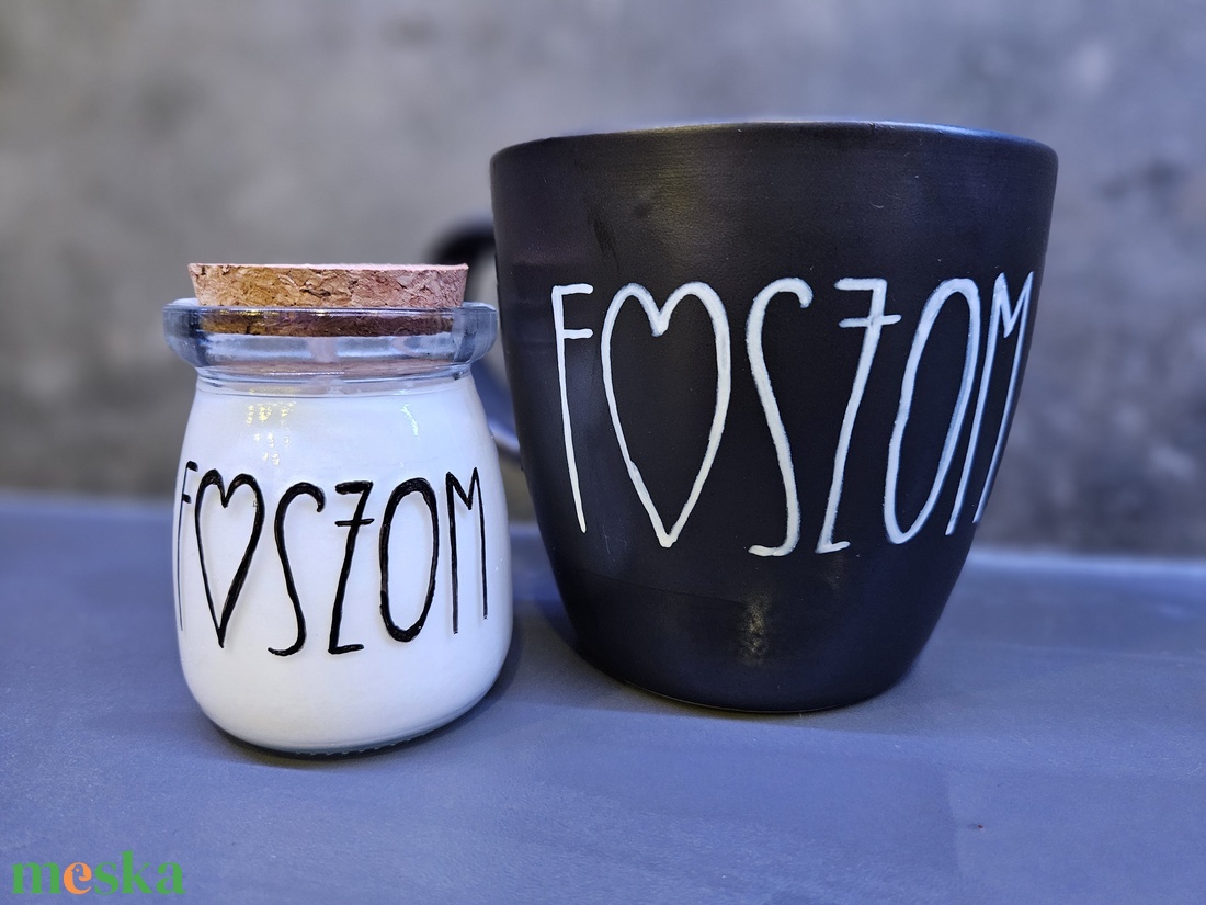 Feliratos bögre és gyertya - otthon & életmód - konyhafelszerelés, tálalás - tálalás - bögre & csésze - Meska.hu