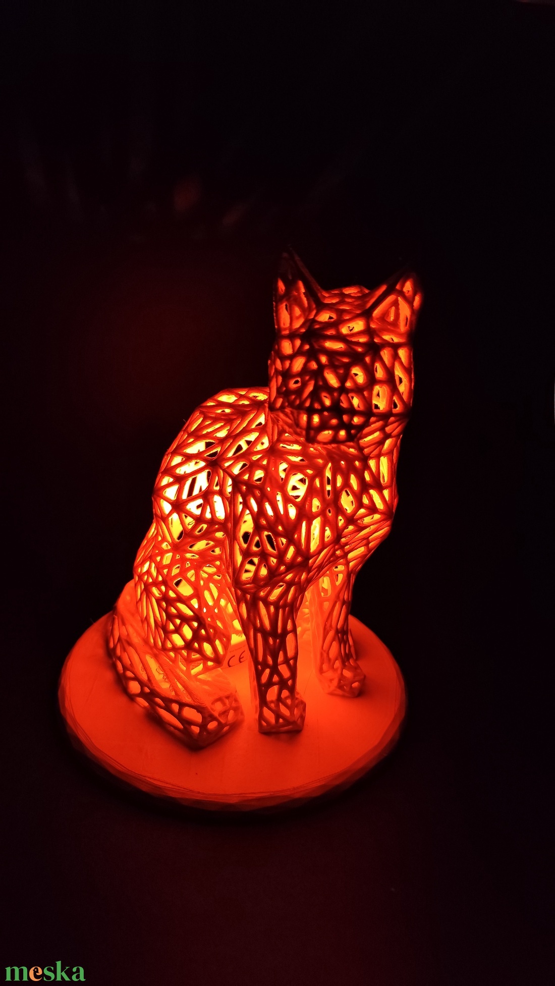3D Nyomtatott macska lámpa - otthon & életmód - lámpa - hangulatlámpa - Meska.hu
