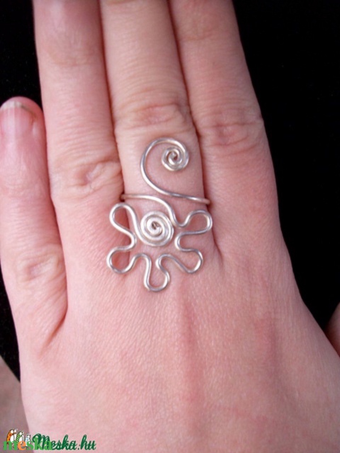 gyöngy nélküli gyűrű (2 fazon) - ékszer - gyűrű - fonódó gyűrű - Meska.hu