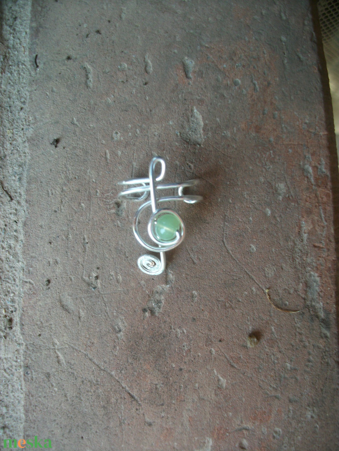 Violinkulcs fülgyűrű - ékszer - fülbevaló - fülgyűrű - Meska.hu