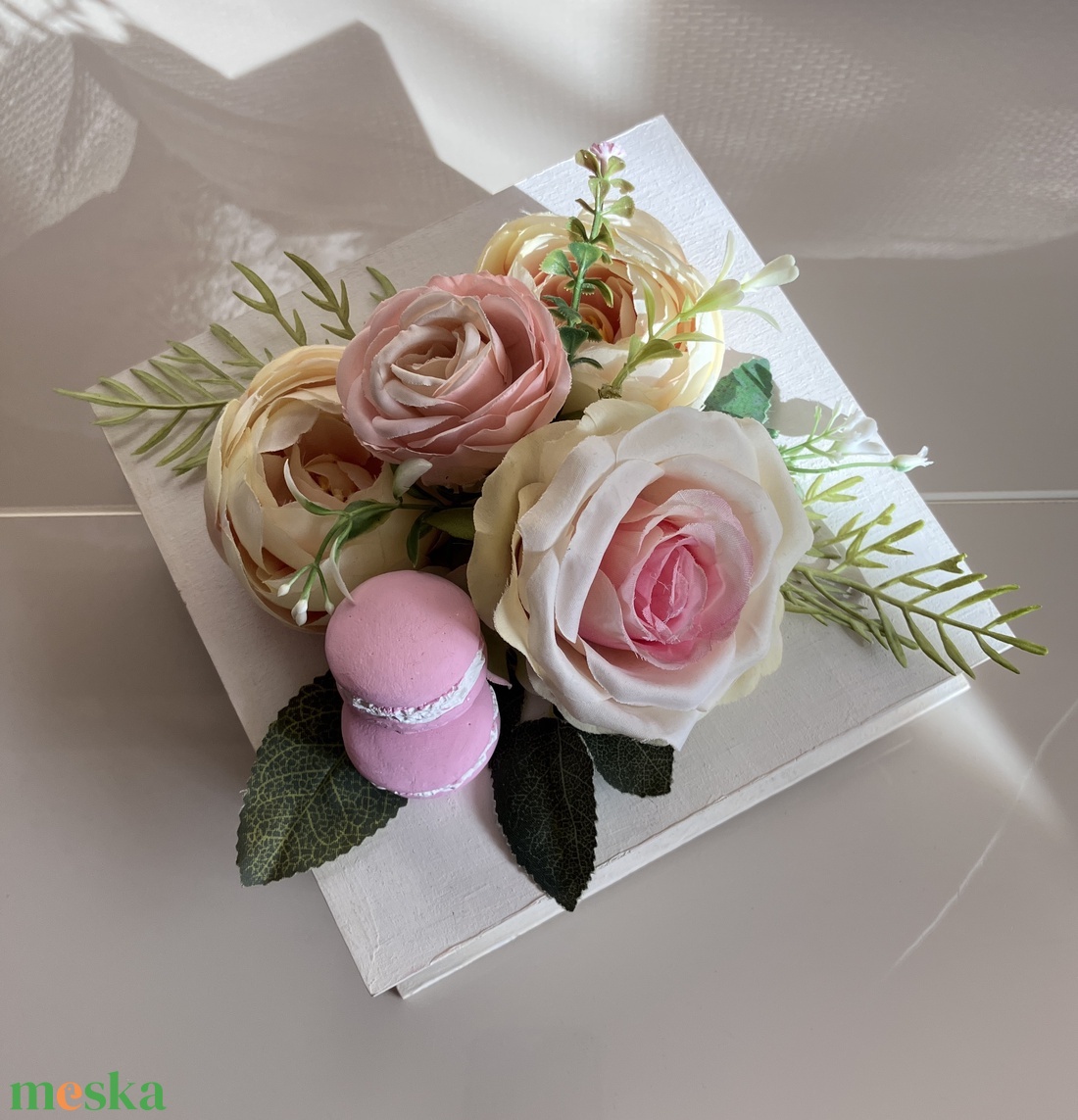 Fa virágtál - otthon & életmód - virágdekoráció - virágdíszek - asztali virágdísz - Meska.hu