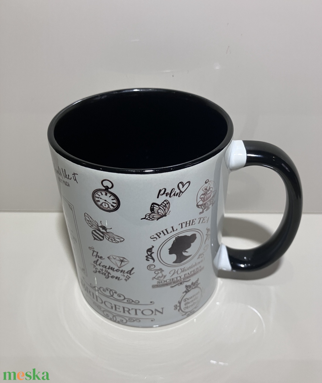 Bridgerton bögre - otthon & életmód - konyhafelszerelés, tálalás - tálalás - bögre & csésze - Meska.hu