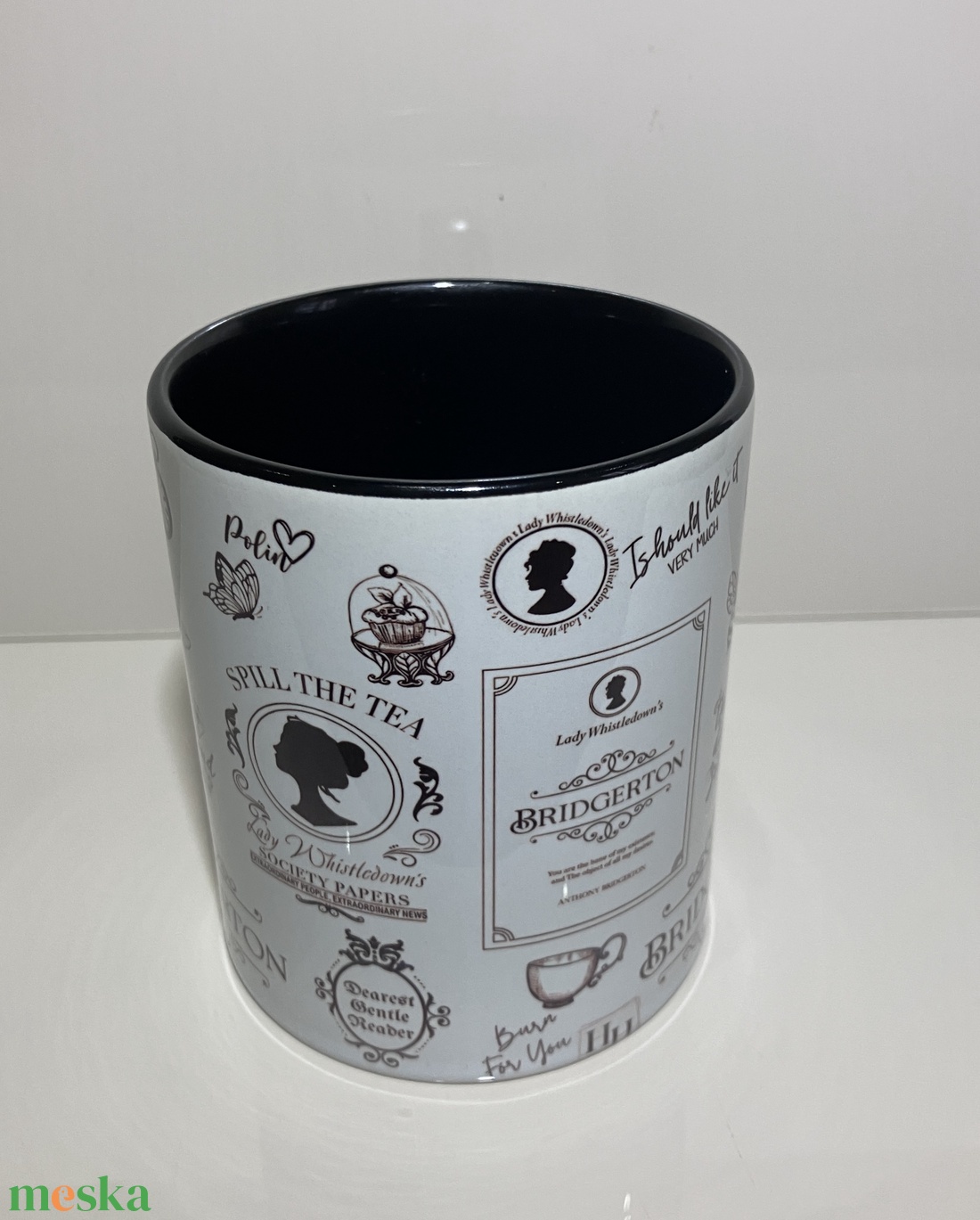 Bridgerton bögre - otthon & életmód - konyhafelszerelés, tálalás - tálalás - bögre & csésze - Meska.hu