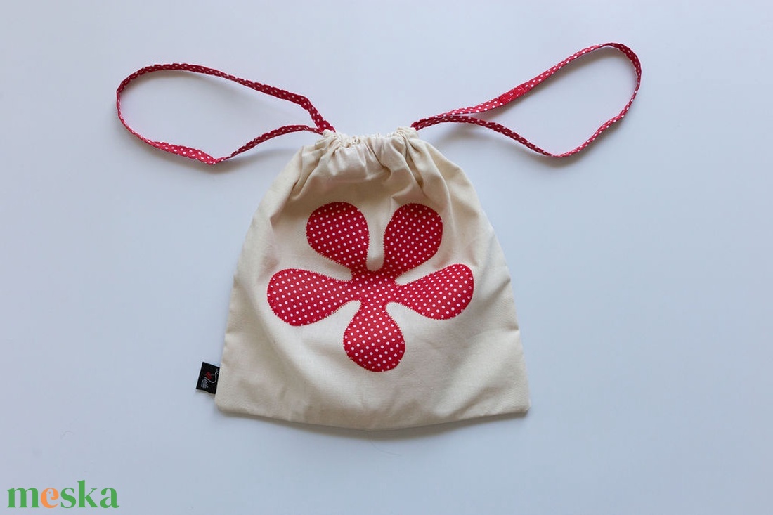 Zsömlés-kiflis zsák (piros pöttyös) - táska & tok - bevásárlás & shopper táska - kenyeres zsák - Meska.hu