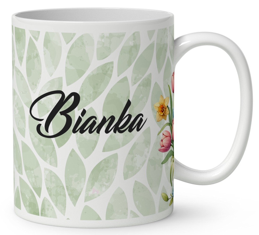 Névvel kérhető - Cuki manó és a tavaszi virágok mintás bögre - otthon & életmód - konyhafelszerelés, tálalás - tálalás - bögre & csésze - Meska.hu