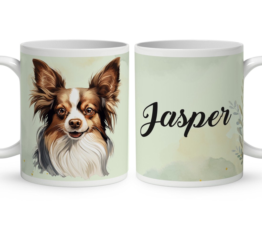 Névvel kérhető - Sable Papillon portré mintás bögre - otthon & életmód - konyhafelszerelés, tálalás - tálalás - bögre & csésze - Meska.hu