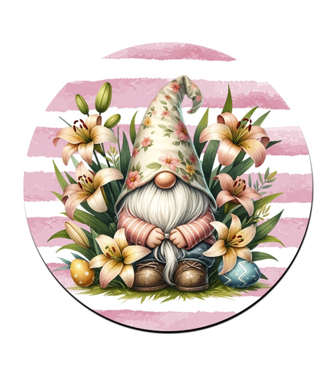 Liliom és cuki manó mintás bögre alátét -  - Meska.hu