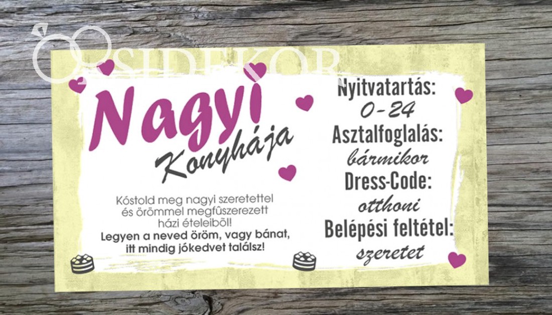 NAGYI KONYHÁJA Ajándék tábla - fekvő - otthon & életmód - dekoráció - kép & falikép - táblakép - Meska.hu NAGYI KONYHÁJA Ajándék tábla - fekvő - otthon & életmód - dekoráció - kép & falikép - táblakép - Meska.hu