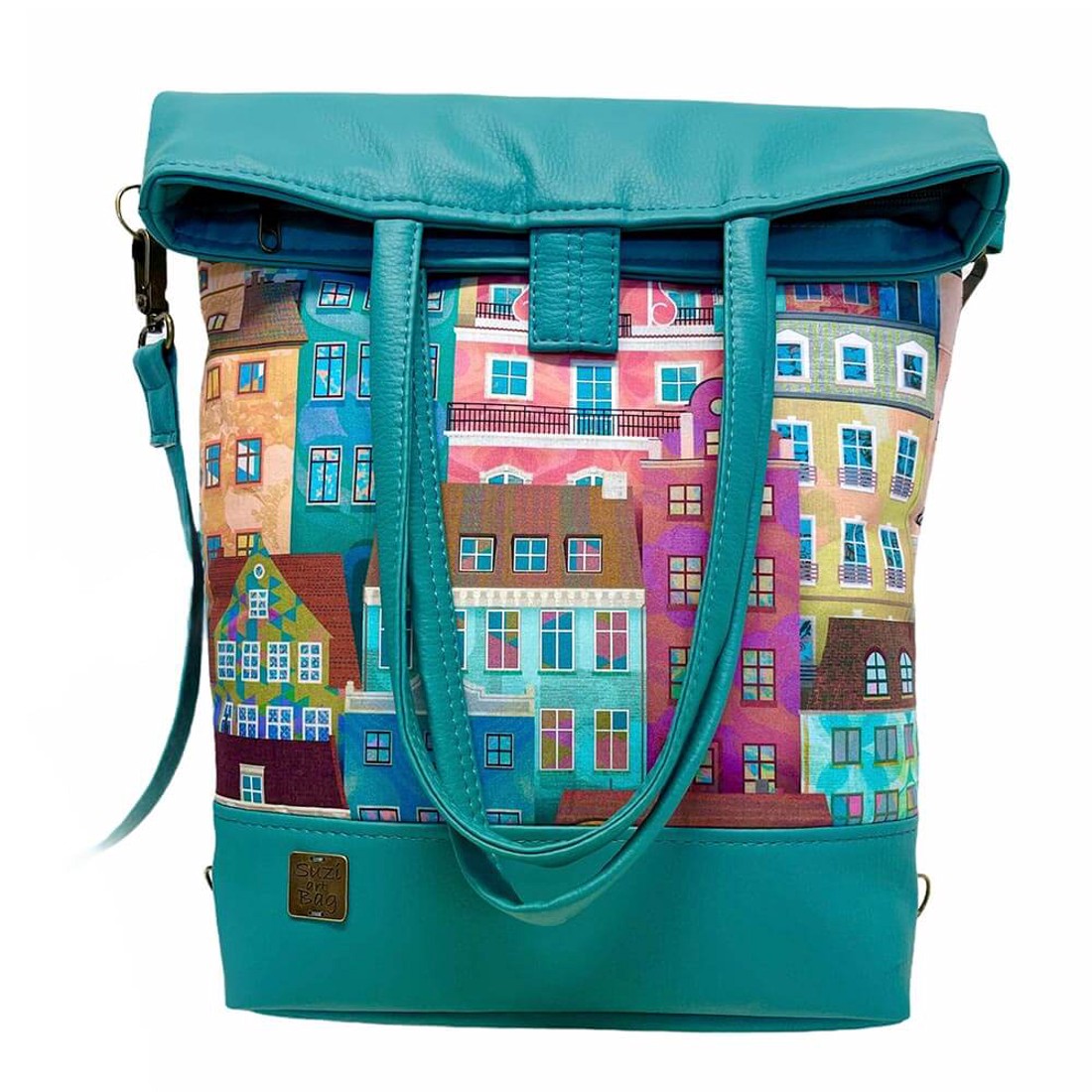 SuziartBag Türkiz házikós 3in1 táska - táska & tok - kézitáska & válltáska - válltáska - Meska.hu SuziartBag Türkiz házikós 3in1 táska - táska & tok - kézitáska & válltáska - válltáska - Meska.hu