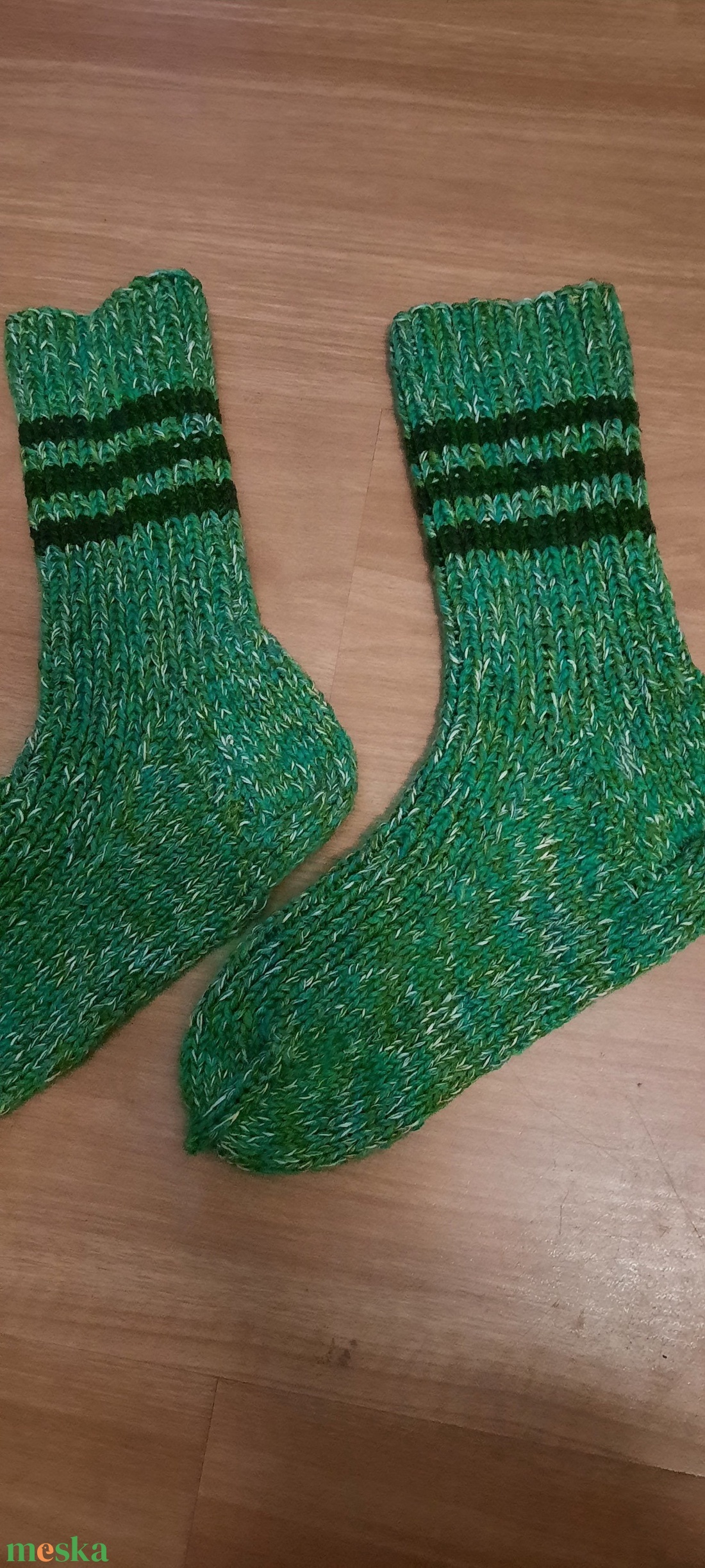 Kötött férfi zokni, 42-43-s méretben. - ruha & divat - cipő & papucs - zokni - Meska.hu