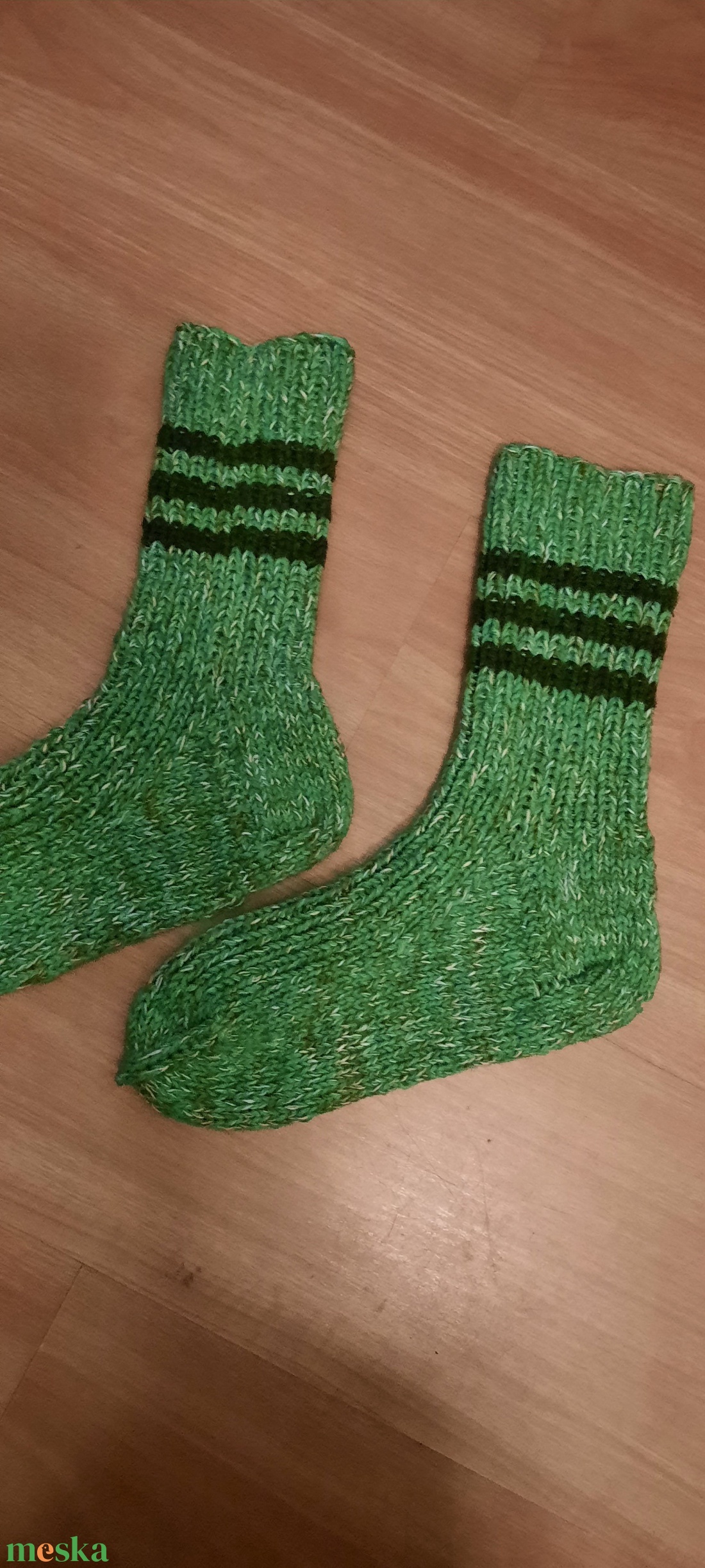 Kötött,  meleg  zokni 40-41-es méretben.  - ruha & divat - cipő & papucs - zokni - Meska.hu