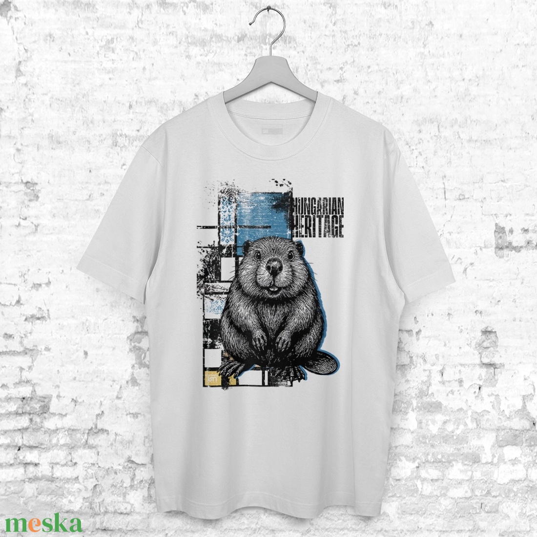 Hód mintás oversize póló  Hungarian Heritage kollekció / Urbanmood - ruha & divat - női ruha - póló, felső - Meska.hu