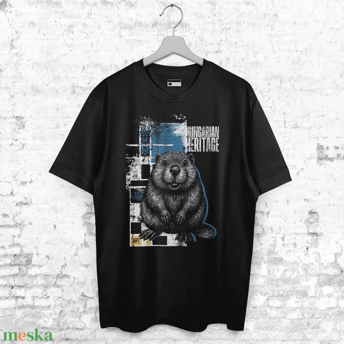 Hód mintás oversize póló  Hungarian Heritage kollekció / Urbanmood - ruha & divat - női ruha - póló, felső - Meska.hu