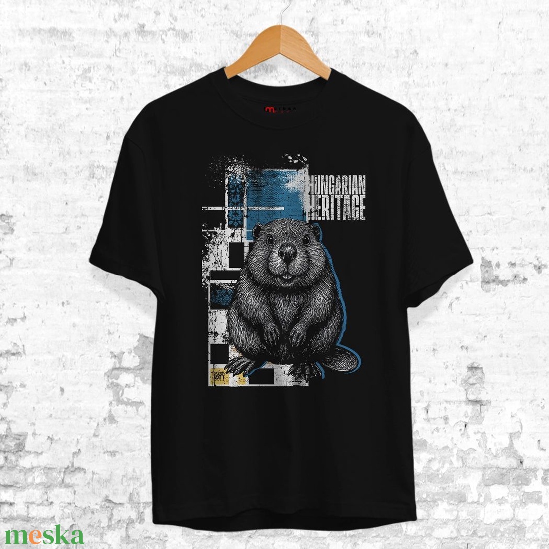 Hód mintás unisex póló  Hungarian Heritage kollekció / Urbanmood - ruha & divat - női ruha - póló, felső - Meska.hu