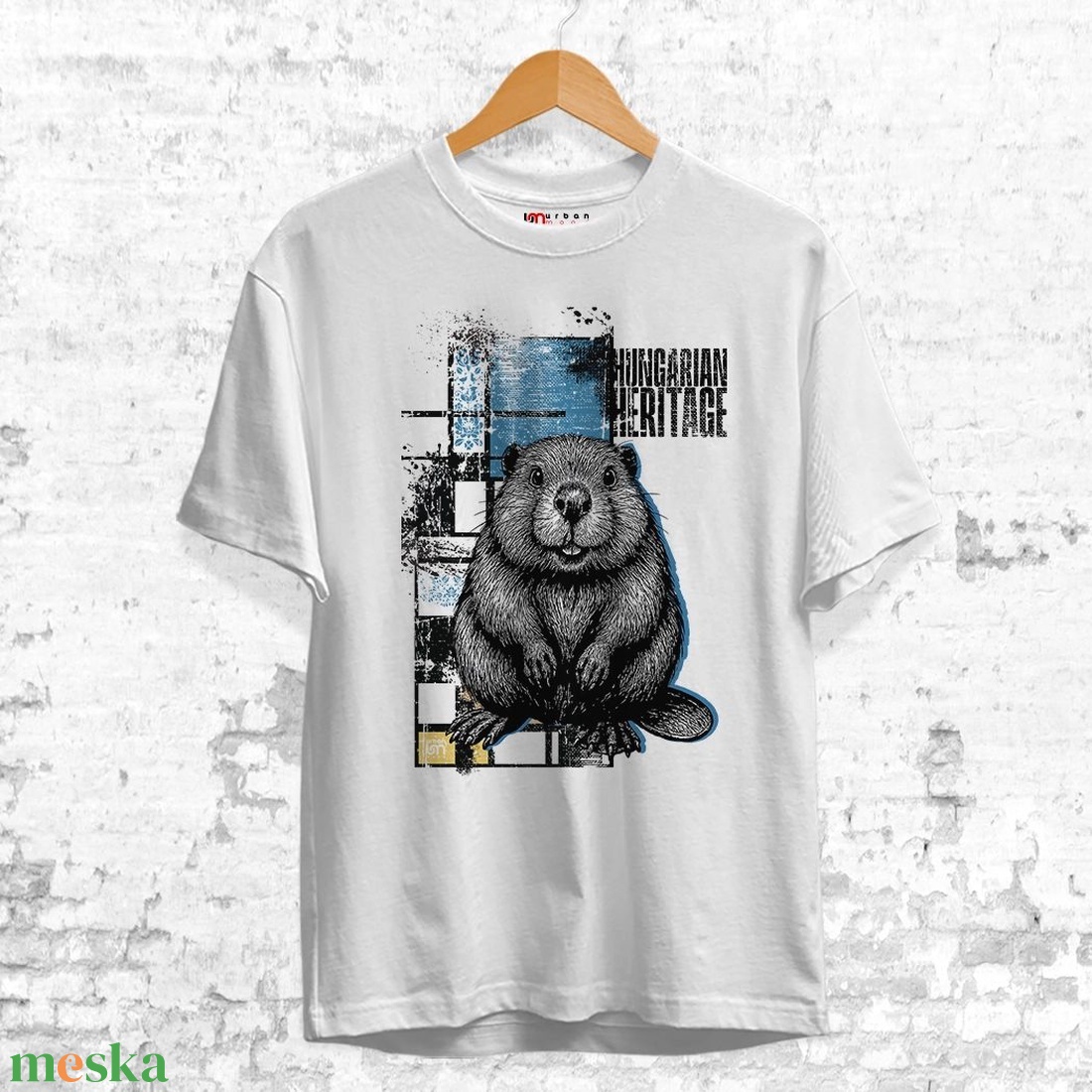 Hód mintás unisex póló  Hungarian Heritage kollekció / Urbanmood - ruha & divat - női ruha - póló, felső - Meska.hu