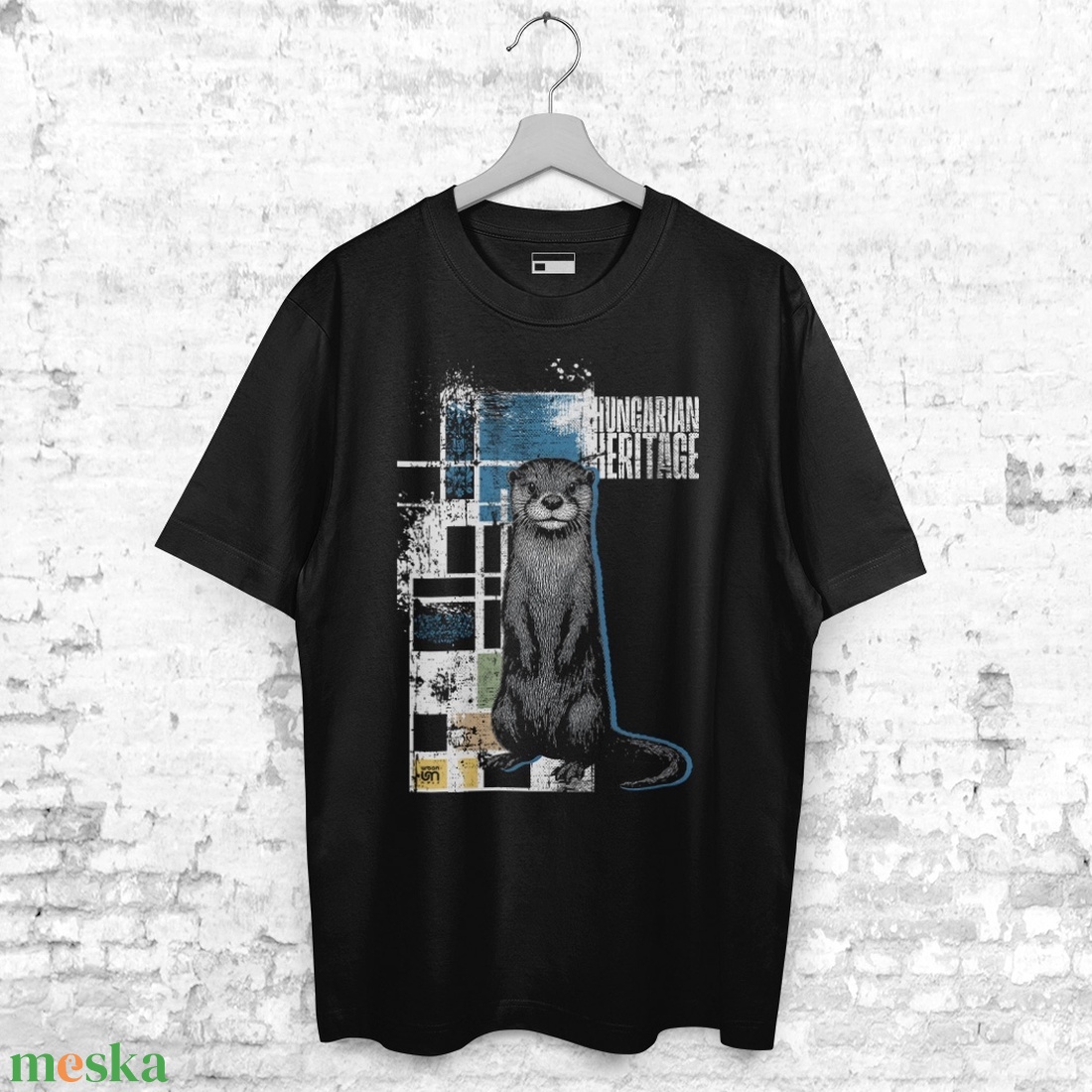 Vidra mintás oversize póló  Hungarian Heritage kollekció / Urbanmood - ruha & divat - női ruha - póló, felső - Meska.hu