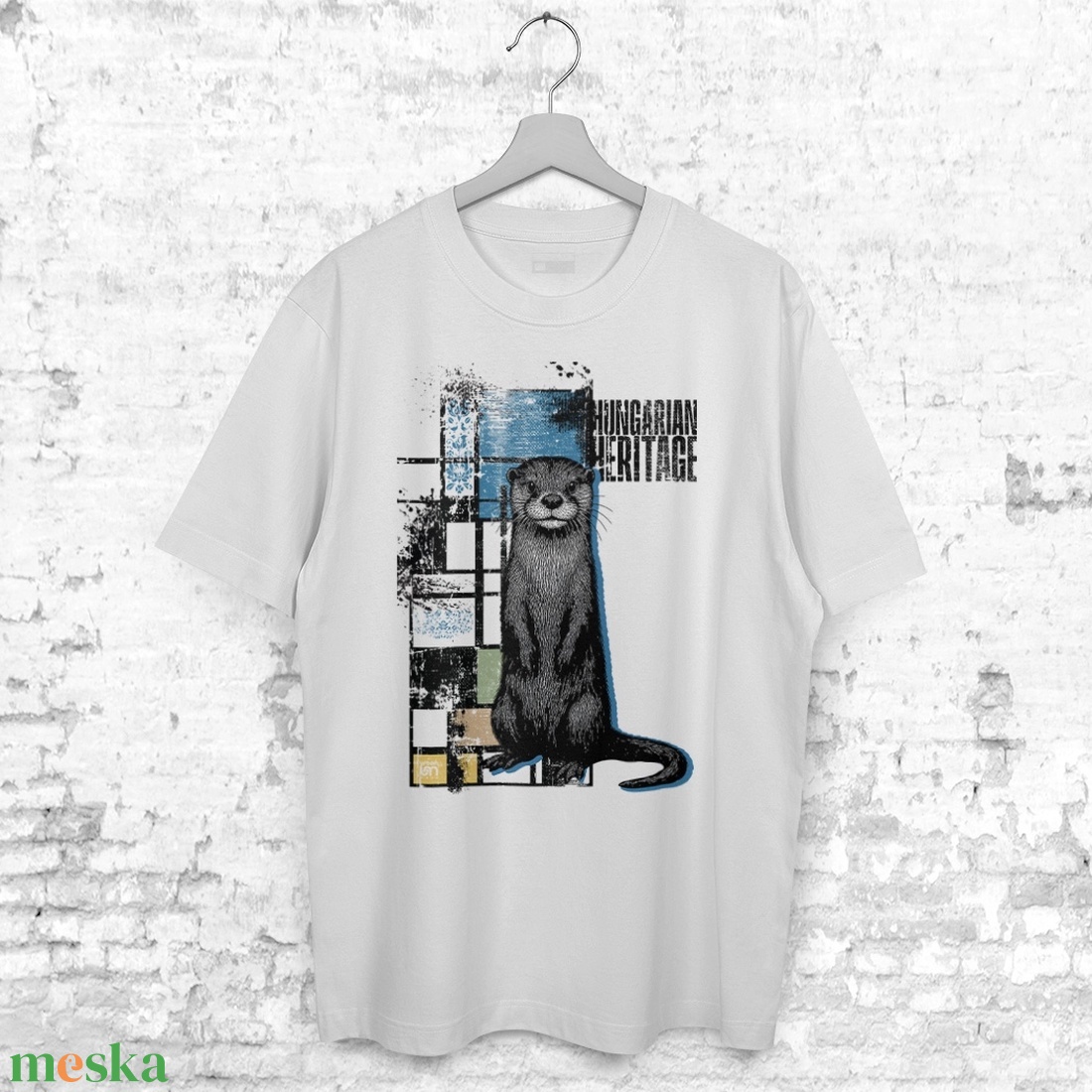 Vidra mintás oversize póló  Hungarian Heritage kollekció / Urbanmood - ruha & divat - női ruha - póló, felső - Meska.hu