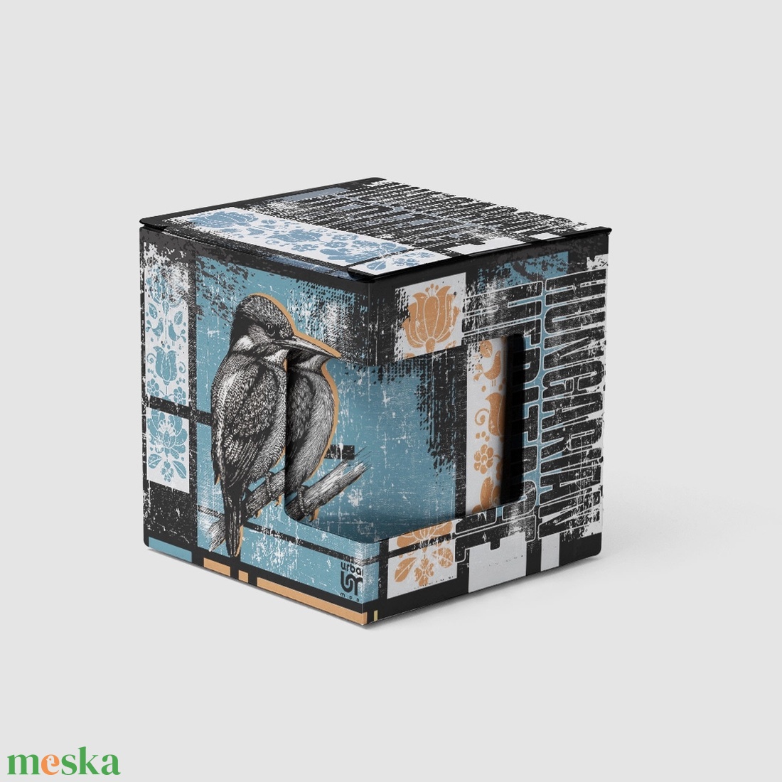 Jégmadár mintás bögre díszdobozban  Hungarian Heritage kollekció / Urbanmood - otthon & életmód - konyhafelszerelés, tálalás - tálalás - bögre & csésze - Meska.hu